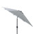 9' Gray and White Elegant Shadow Market Umbrella with Hand Crank