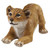 15" Lion Cub Hand-painted Outdoor Statue - Majestic Beauty for Safari-Inspired Decor