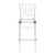 44.5" Clear Transparent Armless Bar Stool