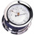 8" Silver and White Contemporary Adjustable Round Barometer