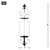 28" Black and Clear Contemporary Candle Wall Sconce
