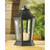 9.2" Clear and Black Midnight Garden Candle Lantern