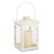 6.75" White and Clear Traditional Candle Lantern - The Perfect Blend of Style and Quality