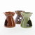 Flower Candle Oil Warmers - 4.5" - Purple and Green - Set of 3
