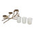9" Brown and Silver Triple Tea Light Branches Candle Holder