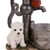 Little Pup with Water Pump Solar Powered Statue - 12.25" - Black and White