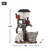Little Pup with Water Pump Solar Powered Statue - 12.25" - Black and White
