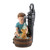 Cheerful 11.75" Boy and Dog Solar Light Outdoor Garden Figurine - Vibrant and Whimsical Decor