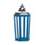 Elevate Your Home Decor with the 24" Beach Blue and Silver Contemporary Candle Lantern