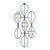 15.25" Black and Clear Propel Candle Wall Sconce