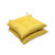 Solid Tufted Outdoor Patio Seat Cushions - 19" - Yellow - Set of 2