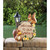 Floral "Welcome To Our Garden" Squirrels Solar Powered Street Light - 9.5" - Brown and Yellow