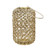 12" Brown and Gold Hurricane Candle Lantern with Handle