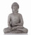 15.75" Gray Zen Sitting Buddha Outdoor Statue