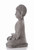 15.75" Gray Zen Sitting Buddha Outdoor Statue