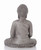 15.75" Gray Zen Sitting Buddha Outdoor Statue