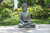 Zen Sitting Buddha Outdoor Garden Statue - 15.75" - Gray