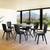 7-Piece Black Solid Patio Dining Set 55"