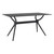 7-Piece Black Solid Patio Dining Set 55"