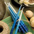 Blue and White Hanukkah Premium Hand Dipped Candles 5"