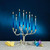 Blue and White Hanukkah Premium Hand Dipped Candles 5"