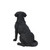 21.25" Sitting Labrador Retriever Outdoor Garden Statue