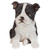 6.5" Sitting Boston Terrier Puppy Dog Outdoor Garden Statue