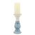 10" Sky Blue and White Pillar Candle Holder