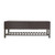 50" Brown Contemporary Rectangular Storage Bench with Rack