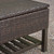 50" Brown Contemporary Rectangular Storage Bench with Rack