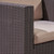 4pc Brown and Beige Contemporary Outdoor Patio Chat Set 52"