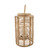 16" Beige Wicker Barrel Shaped Lantern in Natural