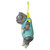 12" Gray and Green Hanging Tabby Cat