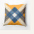 20" x 20" Yellow and Blue String Art Outdoor Throw Pillow
