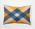 14" x 20" Yellow and Blue String Art Outdoor Throw Pillow