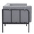 72.75" Dark Grey Modern Outdoor Sofa
