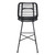 45.25" Black Weave Pattern Outdoor Patio Bar Chair