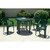 Durable and Weatherproof 35.5" Green Round Outdoor Patio Dining Table for Pools and Beaches