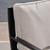2pc Matte Black and Beige Contemporary Outdoor Patio Chat Set with Cushions 42"