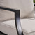 2pc Matte Black and Beige Contemporary Outdoor Patio Chat Set with Cushions 42"
