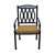 5-Piece Black Contemporary Outdoor Patio Dining Set - Tan Brown Cushions