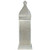 30.5" White and Gold Moroccan Style Pillar Candle Floor Lantern