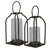 Set of 2 Gold Distressed Lanterns 14.5"