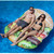 Inflatable Brown Cheeseburger Deluxe Island Swimming Pool Float, 60-Inch