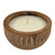 6" Brown and White Aztec Bowl Candle