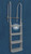 80" Easy Incline Four Step Above Ground Swimming Pool Deck Ladder-Taupe