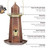 16" Brown and Gold Seed Capacity Lighthouse Bird Feeder