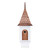 28" White and Brown Chateau Outdoor Garden Birdhouse