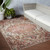 8' x 10' Pink and Tan Brown Bohemian Medallion Rectangular Outdoor Area Throw Rug