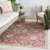 5' x 7.5' Red and Gray Oriental Rectangular Outdoor Area Throw Rug